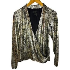 Donna Karan Gold and Black Textured Blazer